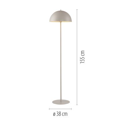 Schöner Wohnen 11727-39 - Stojacia lampa ALI 1xE27/25W/230V sivá