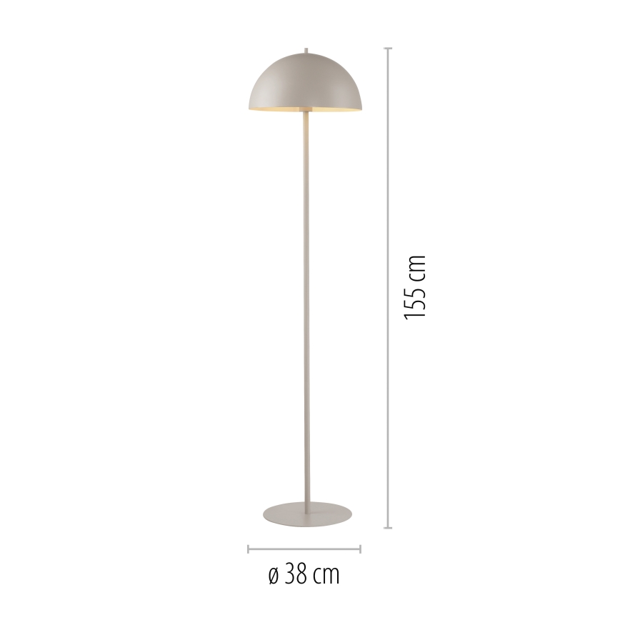 Schöner Wohnen 11727-39 - Stojacia lampa ALI 1xE27/25W/230V sivá