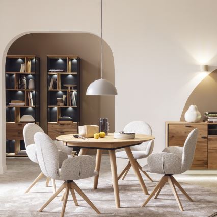 Schöner Wohnen 11728-39 - Závesné svietidlo ALI na lanku 1xE27/25W/230V pr. 38 cm sivá