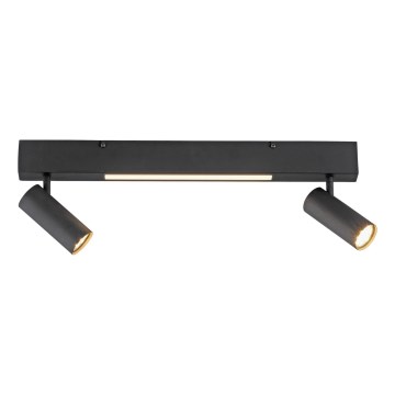 Schöner Wohnen 11793-18 - LED bodové svietidlo DANTE 2xGU10/10W/230V + LED/7,2W čierna