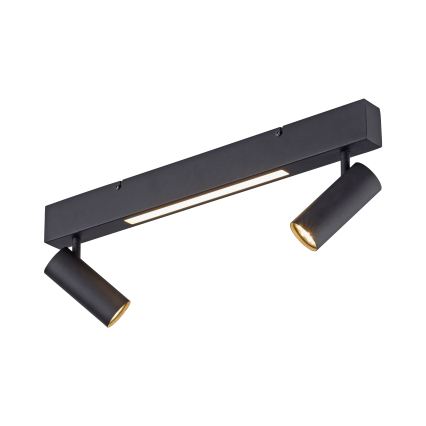 Schöner Wohnen 11793-18 - LED bodové svietidlo DANTE 2xGU10/10W/230V + LED/7,2W čierna