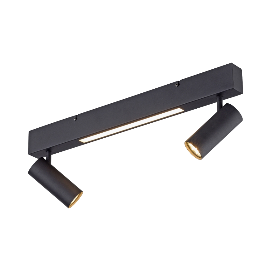 Schöner Wohnen 11793-18 - LED bodové svietidlo DANTE 2xGU10/10W/230V + LED/7,2W čierna