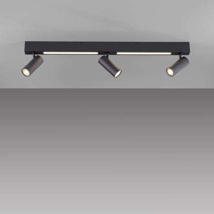 Schöner Wohnen 11794-18 - LED bodové svietidlo DANTE 3×GU10/10 W/230 V + LED/14,4 W čierne