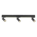 Schöner Wohnen 11794-18 - LED bodové svietidlo DANTE 3×GU10/10 W/230 V + LED/14,4 W čierne