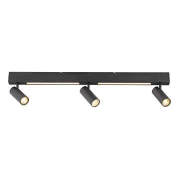 Schöner Wohnen 11794-18 - LED bodové svietidlo DANTE 3×GU10/10 W/230 V + LED/14,4 W čierne