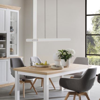 Schöner Wohnen 12577-16 - LED stmievateľný luster na lanku ADRIANA ROUND 2xLED/24W/230V 2700/3000/3500/4000/5000K 160 cm biela