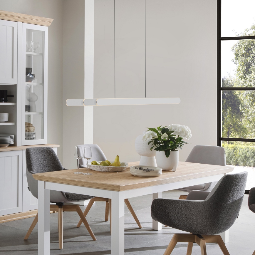 Schöner Wohnen 12577-16 - LED stmievateľný luster na lanku ADRIANA ROUND 2xLED/24W/230V 2700/3000/3500/4000/5000K 160 cm biela