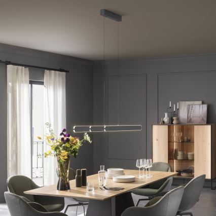 Schöner Wohnen 12577-18 - LED stmievateľný luster na lanku ADRIANA ROUND 2xLED/24W/230V 2700/3000/3500/4000/5000K 160 cm čierny