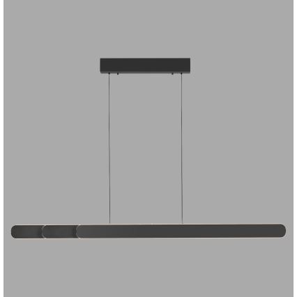 Schöner Wohnen 12577-18 - LED stmievateľný luster na lanku ADRIANA ROUND 2xLED/24W/230V 2700/3000/3500/4000/5000K 160 cm čierny