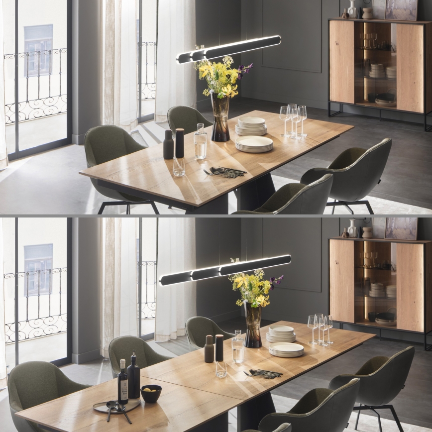 Schöner Wohnen 12577-18 - LED stmievateľné závesné svietidlo na lanku ADRIANA ROUND 2xLED/24W/230V 2700/3000/3500/4000/5000K čierne