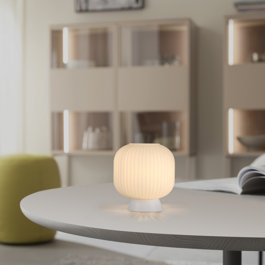 Schöner Wohnen 13573-16 - Stolná lampa NAMI 1xE27/25W/230V biela