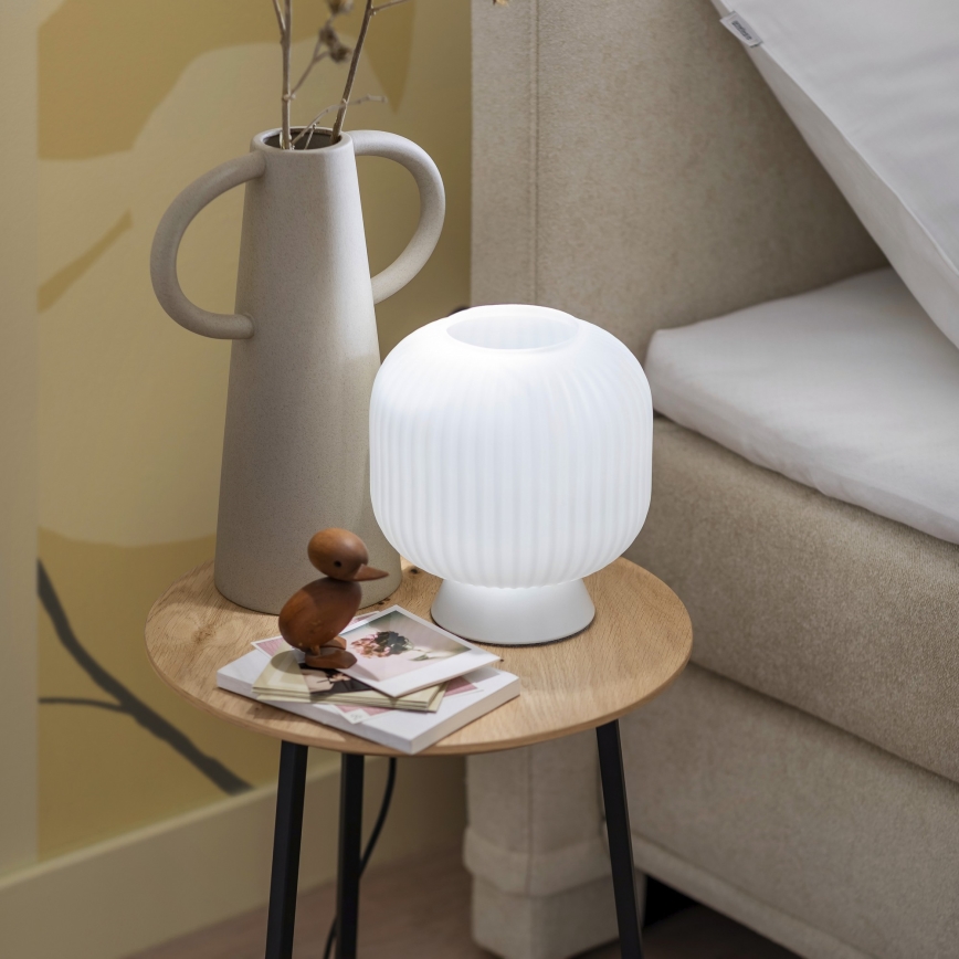 Schöner Wohnen 13573-16 - Stolná lampa NAMI 1xE27/25W/230V biela