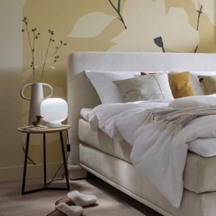 Schöner Wohnen 13573-16 - Stolná lampa NAMI 1xE27/25W/230V biela