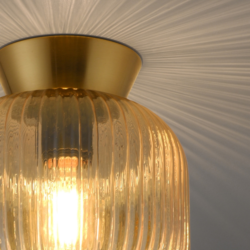 Schöner Wohnen 13574-27 - Stropné svietidlo NAMI 1xE27/25W/230V pr. 20 cm zlaté/béžové/dymové