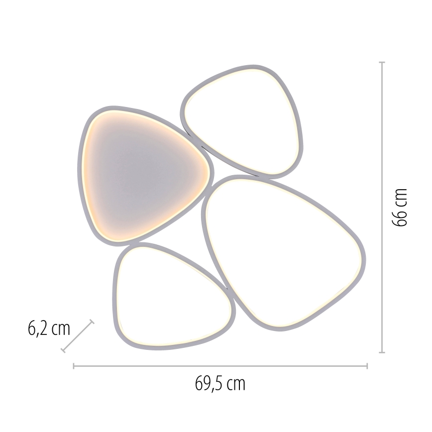 Schöner Wohnen 14038-16 - stmievateľné LED stropné svietidlo PEBBLES LED/35,5W/230V biela