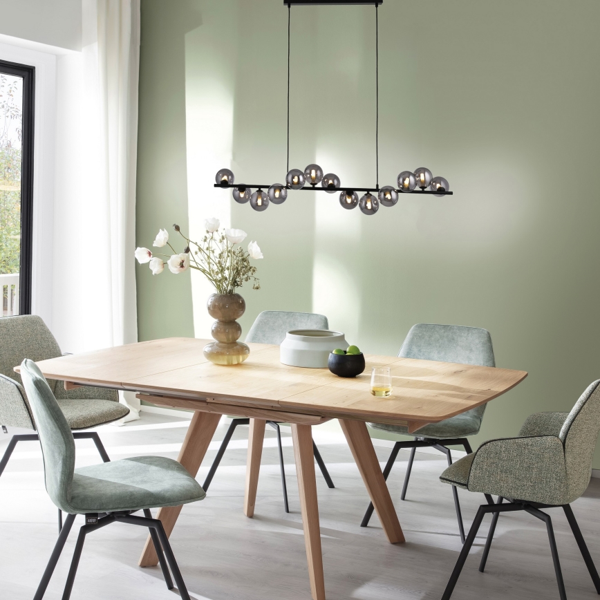 Schöner Wohnen 14504-18 - LED luster na lane DUBAI 13xG9/3W/230V čierna/dymová