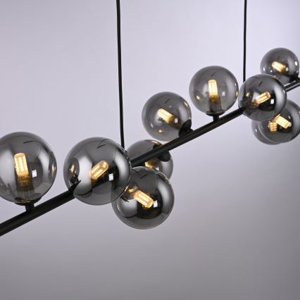 Schöner Wohnen 14504-18 - LED luster na lane DUBAI 13xG9/3W/230V čierna/dymová