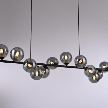 Schöner Wohnen 14504-18 - LED luster na lane DUBAI 13xG9/3W/230V čierna/dymová