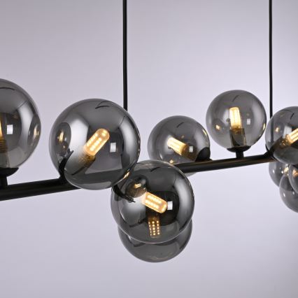 Schöner Wohnen 14504-18 - LED luster na lane DUBAI 13xG9/3W/230V čierna/dymová