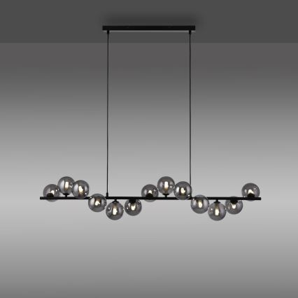 Schöner Wohnen 14504-18 - LED luster na lane DUBAI 13xG9/3W/230V 118 m čierna/dymová