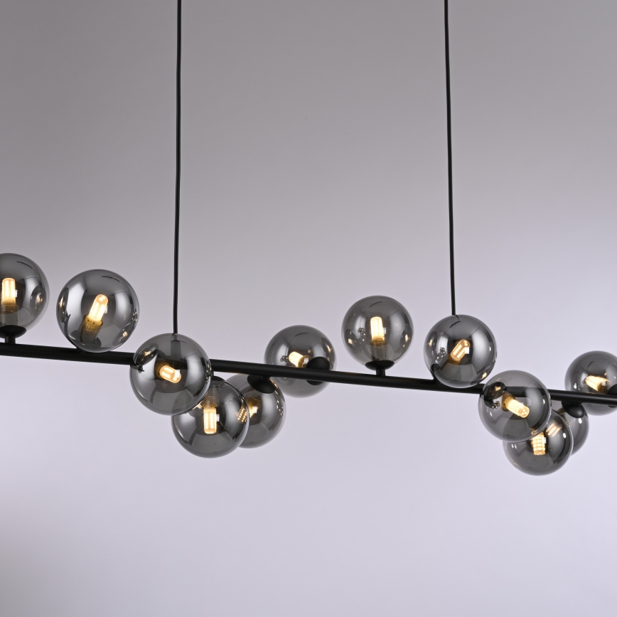Schöner Wohnen 14504-18 - LED luster na lane DUBAI 13xG9/3W/230V 118 m čierna/dymová