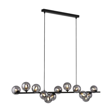 Schöner Wohnen 14504-18 - LED luster na lane DUBAI 13xG9/3W/230V 118 m čierna/dymová