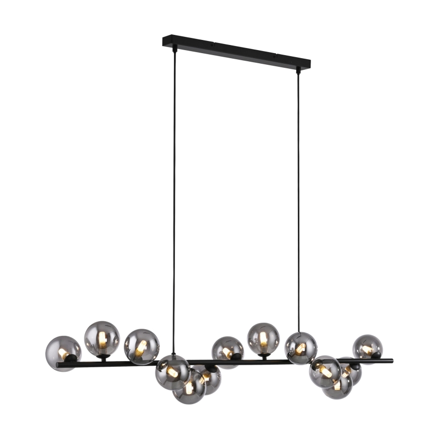 Schöner Wohnen 14504-18 - LED luster na lane DUBAI 13xG9/3W/230V 118 m čierna/dymová