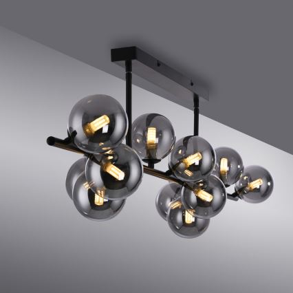 Schöner Wohnen 14505-18 - LED luster na tyči DUBAI 13xG9/3W/230V čierna/dymová