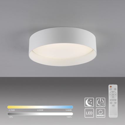 Schöner Wohnen 14593-16 - LED stmievateľné stropné svietidlo TAVOLI LED/10W/230V 2700-6500K pr. 28,5 cm biele + diaľkové ovládanie