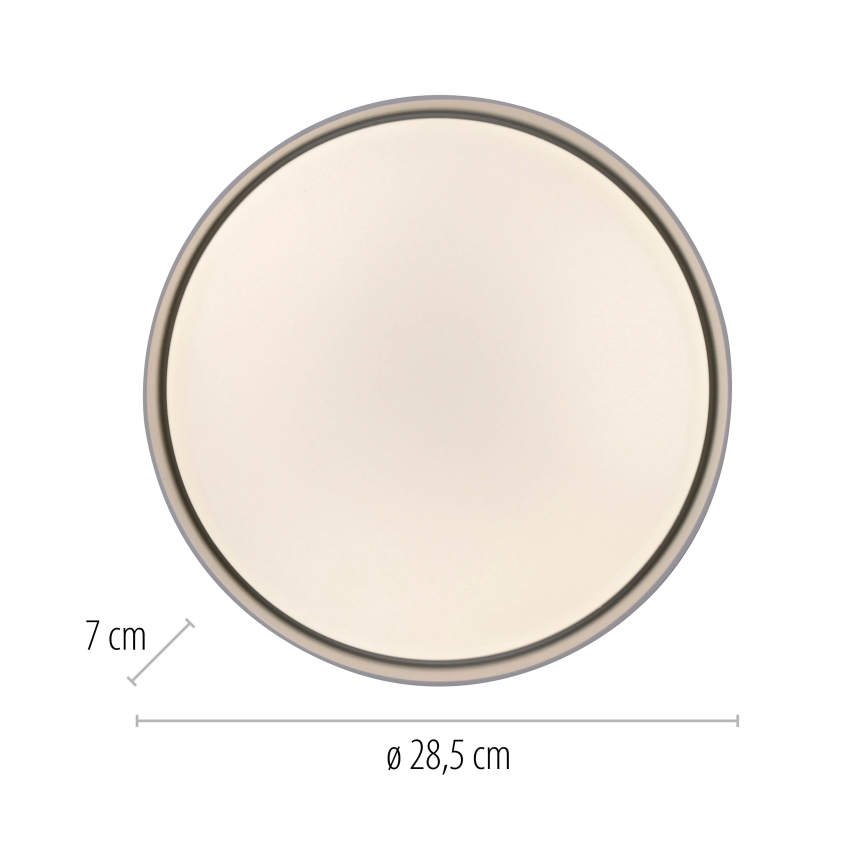 Schöner Wohnen 14593-16 - LED stmievateľné stropné svietidlo TAVOLI LED/10W/230V 2700-6500K pr. 28,5 cm biele + diaľkové ovládanie