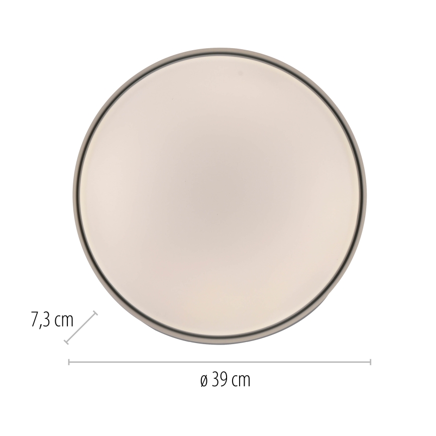 Schöner Wohnen 14594-16 - LED stmievateľné stropné svietidlo TAVOLI LED/20W/230V 2700-6500K priemer 39 cm biela + diaľkové ovládanie