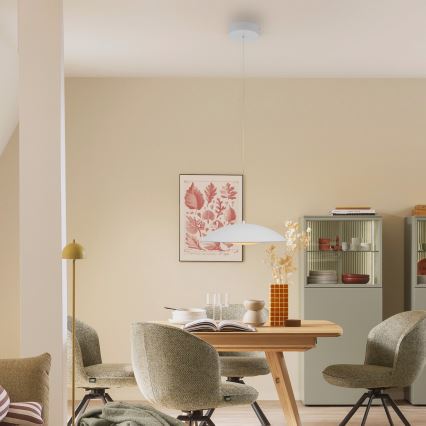 Schöner Wohnen 14606-16 - LED stmievateľný luster na lanku LENTE LED/17W/230V pr. 40 cm biela