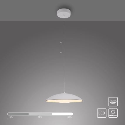 Schöner Wohnen 14606-16 - LED stmievateľný luster na lanku LENTE LED/17W/230V pr. 40 cm biela