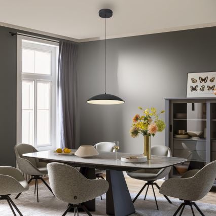 Schöner Wohnen 14606-18 - stmievateľný LED luster na lanku LENTE LED/17W/230V pr. 40 cm čierna