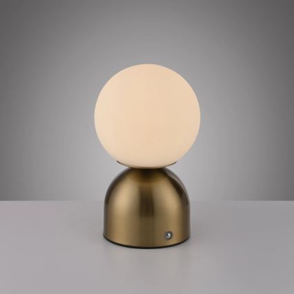 Schöner Wohnen 19218-12 - LED stlmiteľná dotyková nabíjateľná stolná lampa RUDI LED/1,2W/5V 3000-6000K 1200 mAh zlatá