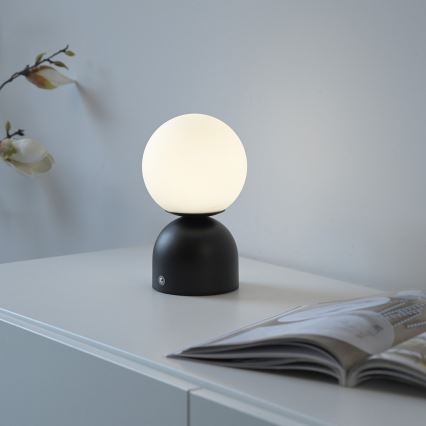 Schöner Wohnen 19218-18 - LED stmievateľná dotyková nabíjateľná stolová lampa RUDI LED/1,2W/5V 3000-6000K 1200 mAh čierna