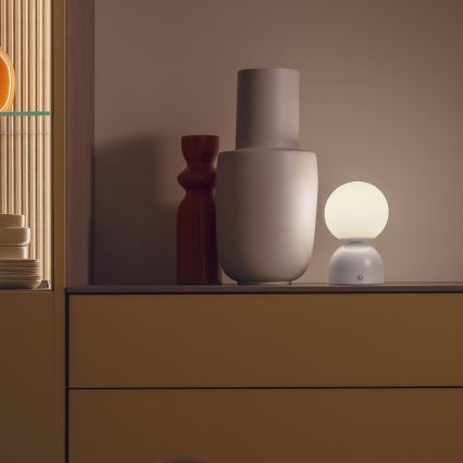 Schöner Wohnen 19218-39 - LED stmievateľná dotyková nabíjateľná stolná lampa RUDI LED/1,2W/5V 3000-6000K 1200 mAh sivá