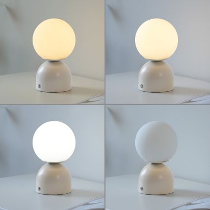 Schöner Wohnen 19218-39 - LED stmievateľná dotyková nabíjateľná stolná lampa RUDI LED/1,2W/5V 3000-6000K 1200 mAh sivá