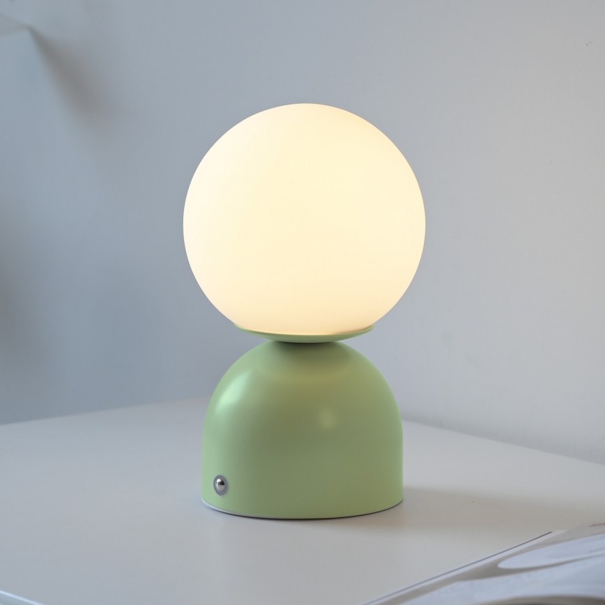 Schöner Wohnen 19218-43 - LED stmievateľná dotyková nabíjateľná stolová lampa RUDI LED/1,2W/5V 3000-6000K 1200 mAh zelená