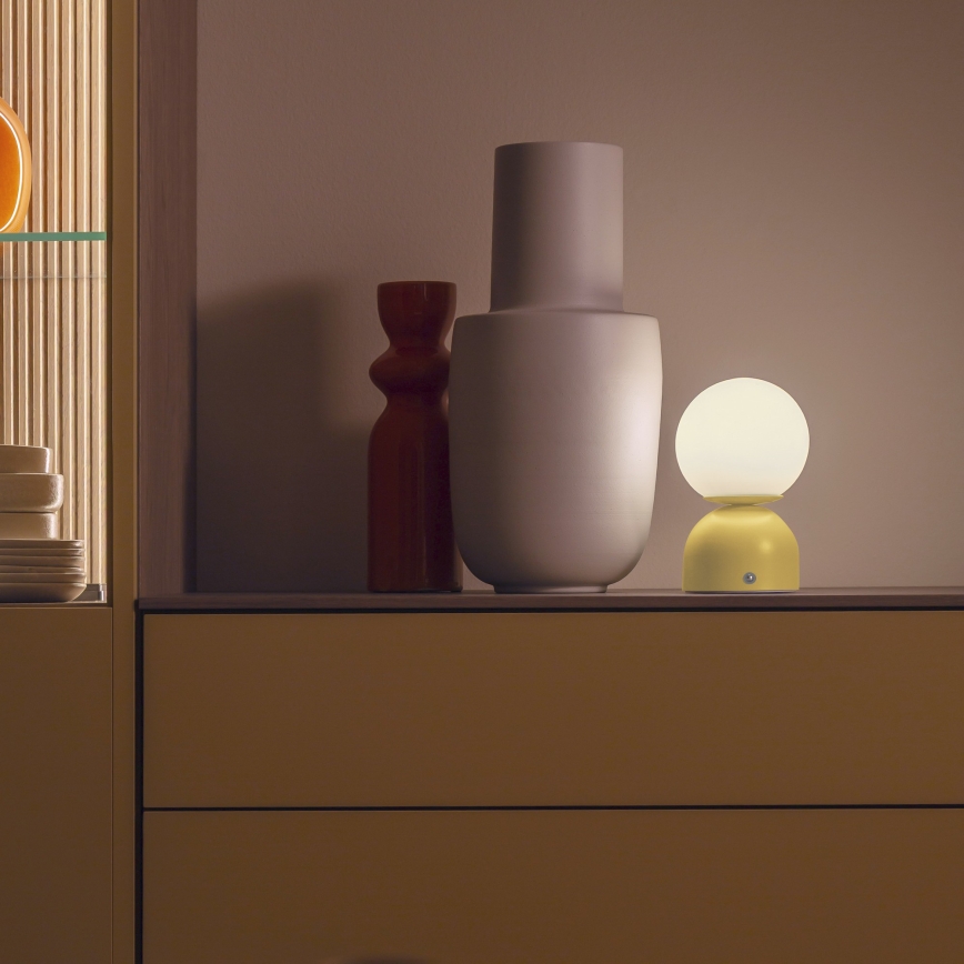 Schöner Wohnen 19218-81 - LED stmievateľná dotyková nabíjacia stolná lampa RUDI LED/1,2W/5V 3000-6000K 1200 mAh žltá