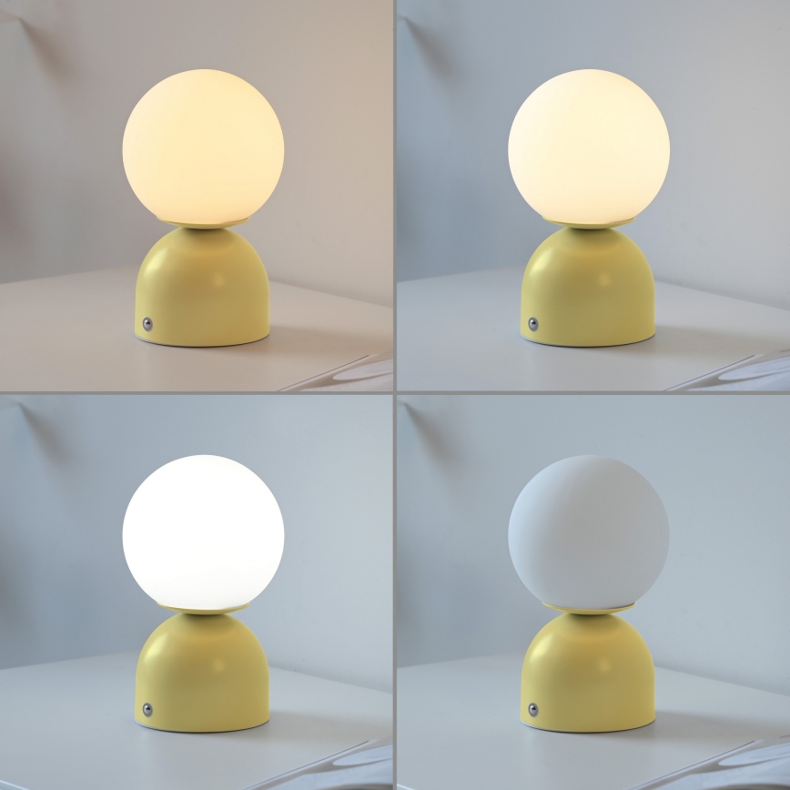 Schöner Wohnen 19218-81 - LED stmievateľná dotyková nabíjacia stolná lampa RUDI LED/1,2W/5V 3000-6000K 1200 mAh žltá