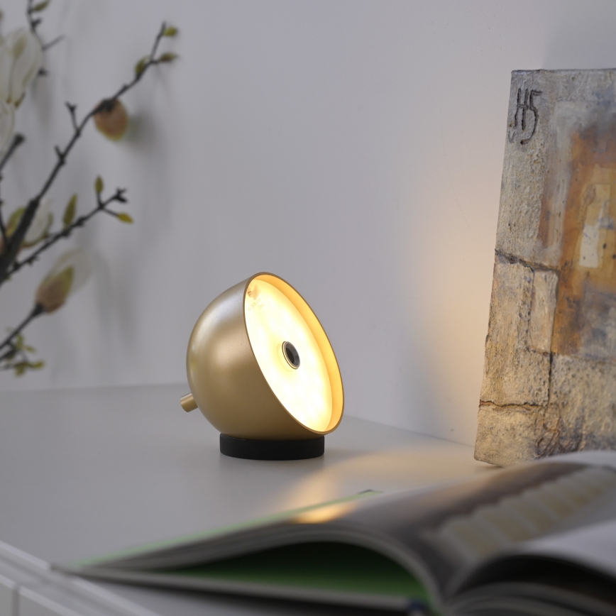 Schöner Wohnen 19244-12 - LED stmievateľná dotyková nabíjacia vonkajšia stolová lampa BELLIS LED/2,5W/5V 2600 mAh IP54 zlatá