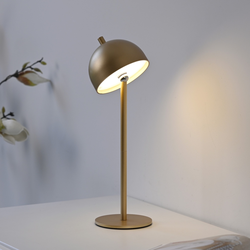 Schöner Wohnen 19244-12 - LED stmievateľná dotyková nabíjacia vonkajšia stolová lampa BELLIS LED/2,5W/5V 2600 mAh IP54 zlatá