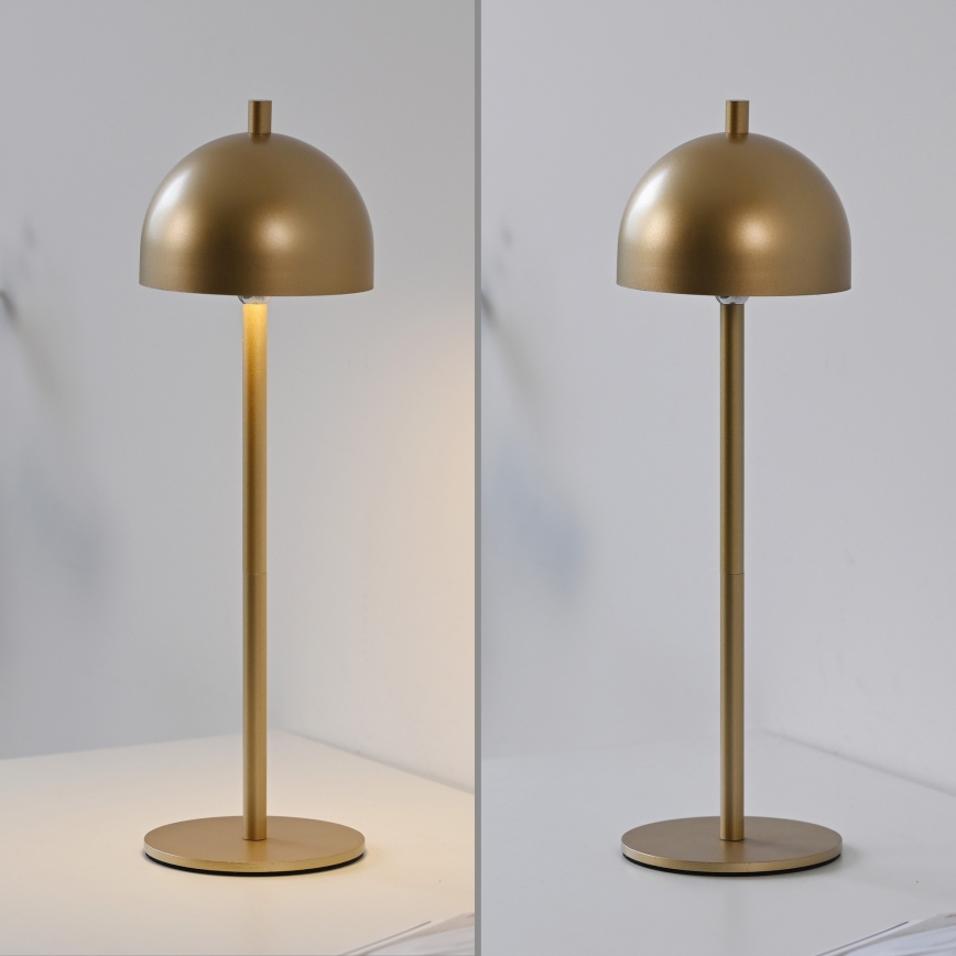 Schöner Wohnen 19244-12 - LED stmievateľná dotyková nabíjacia vonkajšia stolová lampa BELLIS LED/2,5W/5V 2600 mAh IP54 zlatá