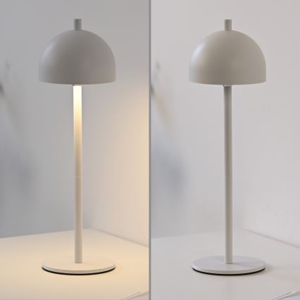Schöner Wohnen 19244-16 - LED stmievateľná dotyková nabíjateľná vonkajšia stolná lampa BELLIS LED/2,5W/5V 2600 mAh IP54 biela