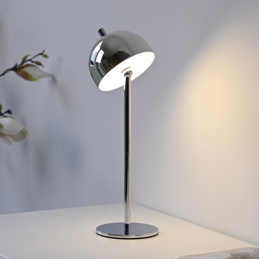Schöner Wohnen 19244-17 - LED stmievateľná dotyková nabíjateľná vonkajšia stolná lampa BELLIS LED/2,5W/5V 2600 mAh IP54 lesklý chróm