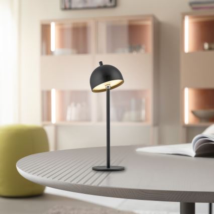 Schöner Wohnen 19244-18 - LED stmievateľná dotyková nabíjateľná vonkajšia stolová lampa BELLIS LED/2,5W/5V 2600 mAh IP54 čierna