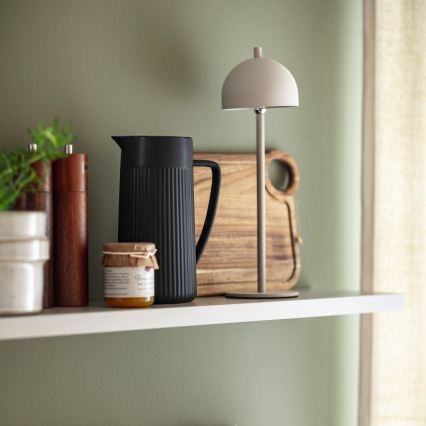 Schöner Wohnen 19244-39 - LED stmievateľná dotyková nabíjateľná vonkajšia stolná lampa BELLIS LED/2,5W/5V 2600 mAh IP54 sivá