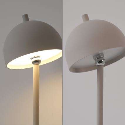 Schöner Wohnen 19244-39 - LED stmievateľná dotyková nabíjateľná vonkajšia stolná lampa BELLIS LED/2,5W/5V 2600 mAh IP54 sivá