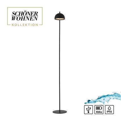 Schöner Wohnen 19245-18 - LED stmievateľná dotyková dobíjateľná vonkajšia stojacia lampa BELLIS LED/2,5W/5V 2600 mAh IP54 čierna